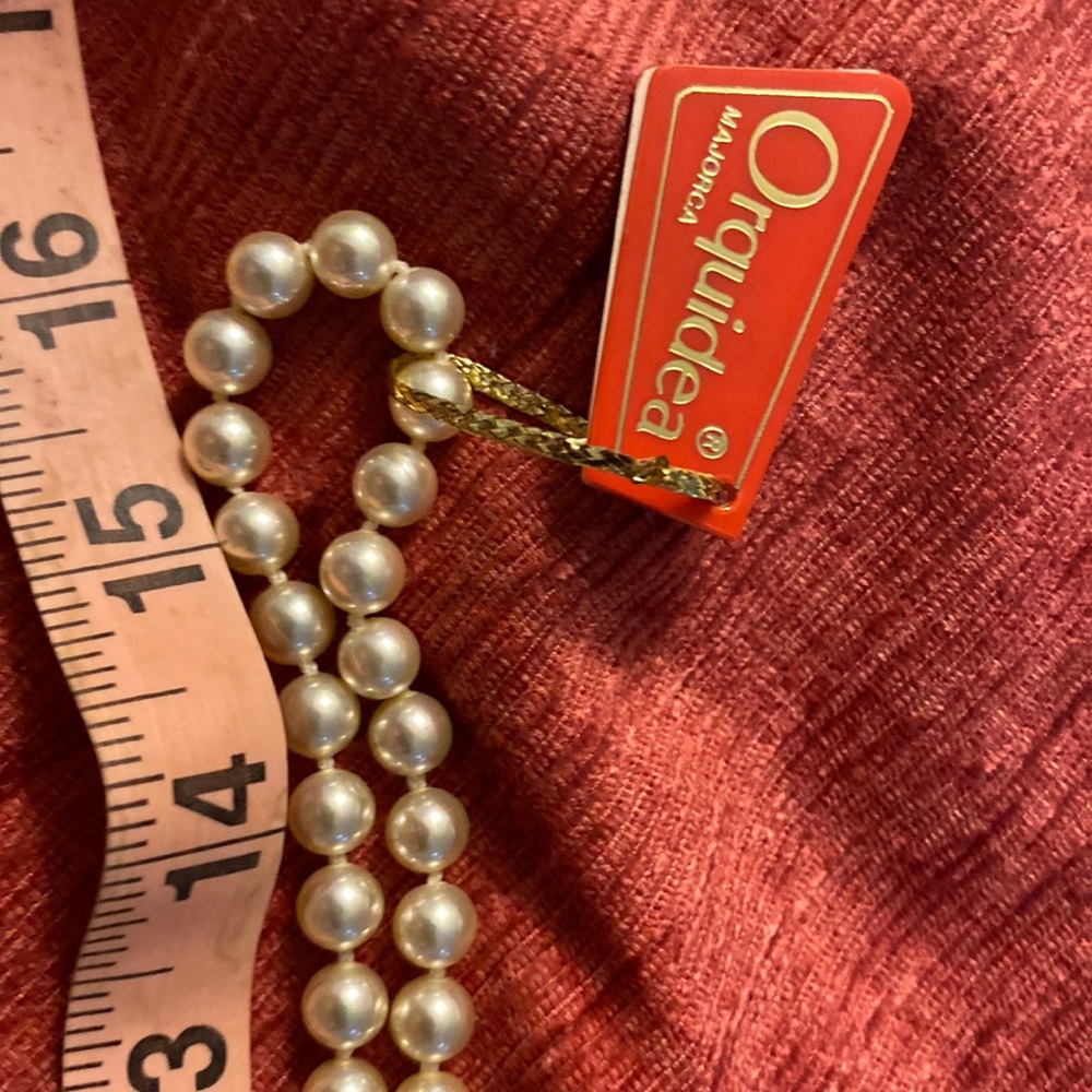 vintage orquidea pearls 36 inches & pristine with tags